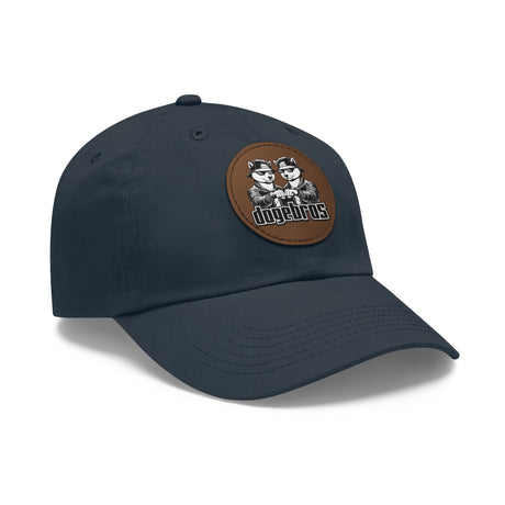 DOGEBROS Stylish Hat with Leather Patch, Casual Cap, Unique Gift for Dads, Trendy Accessories, Perfect for Everyday Wear or Special Occasions
