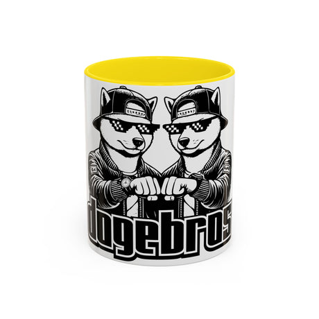 DOGEBROS Coffee Mug, Funny Dog Mug, Gift for Dog Lovers, Unique Cat Mug, Cool Pet Lover Cup, Black Handle Ceramic Mug