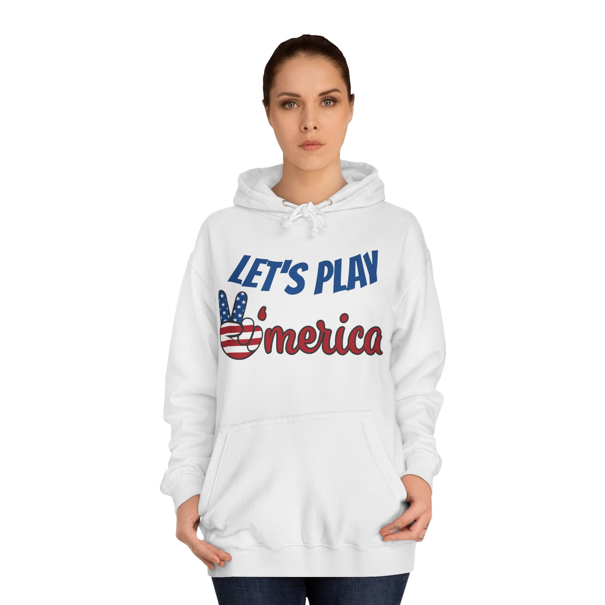 DOGEBROS "LET'S PLAY" Unisex College Hoodie with Vintage Americana Design | Cozy Casual Wear for College Students, Gift for Easter, 4th of July, Proud [...]