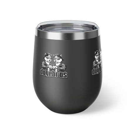 DOGEBROS Copper Insulated Travel Cup, Funny Gift for Friends, Unique Mug for Parties, Stylish Wine Tumbler, Great for Outdoor Adventures
