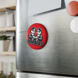 DOGEBROS Button Magnet | Fun Refrigerator Decor, Collectible Gift, Unique Office Accessory, Cool Doge Merchandise, Perfect for Dog Lovers