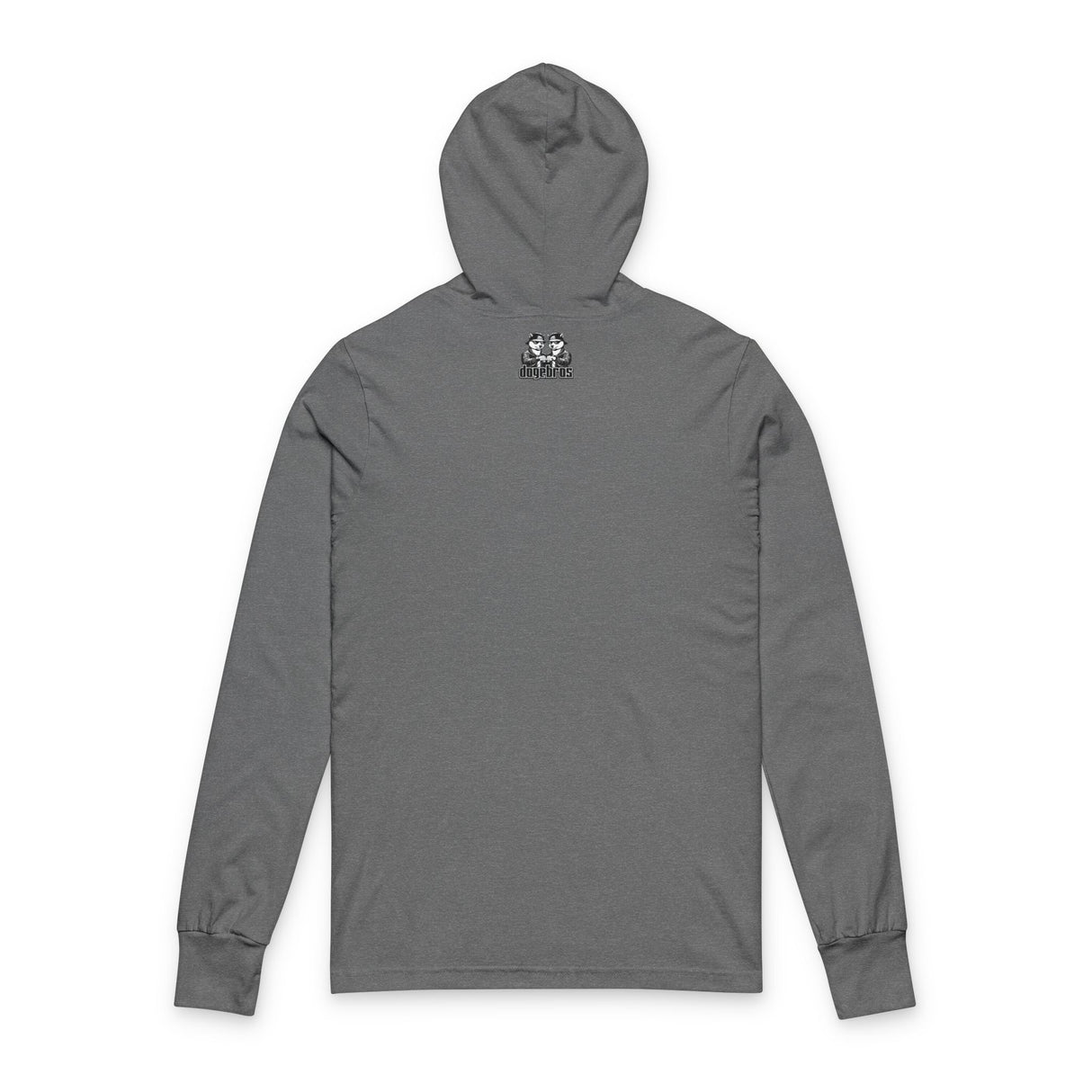 DOGEBROS Unisex Hooded Long Sleeve Tee with Abstract Design, Casual Tee, Gift for Her/Him, Summer Wear, Outdoor Apparel, Trendy Streetwear