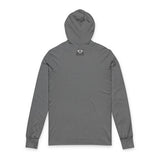 DOGEBROS Unisex Hooded Long Sleeve Tee with Abstract Design, Casual Tee, Gift for Her/Him, Summer Wear, Outdoor Apparel, Trendy Streetwear