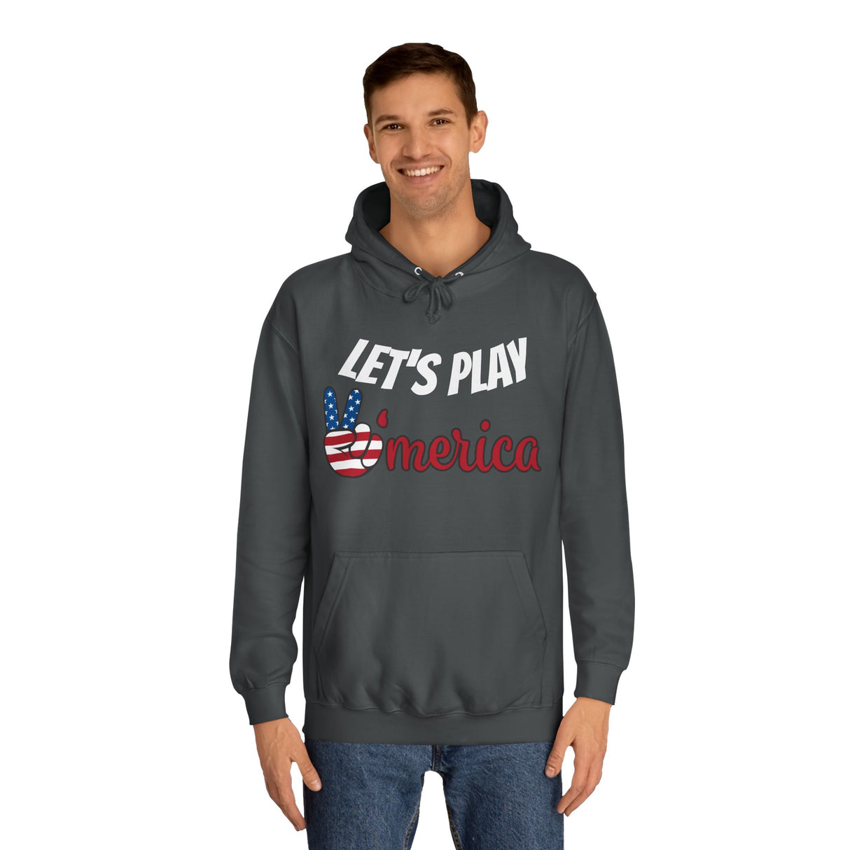 DOGEBROS "LET'S PLAY" Unisex College Hoodie with Vintage Americana Design | Cozy Casual Wear for College Students, Gift for Easter, 4th of July, Proud [...]