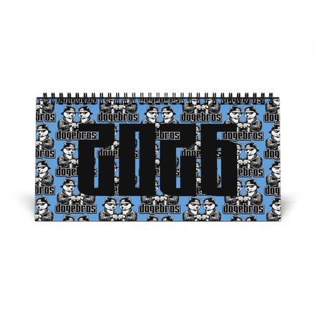 2026 DOGEBROS Desktop Calendar — Spiral-Bound Grid Monthly Planner