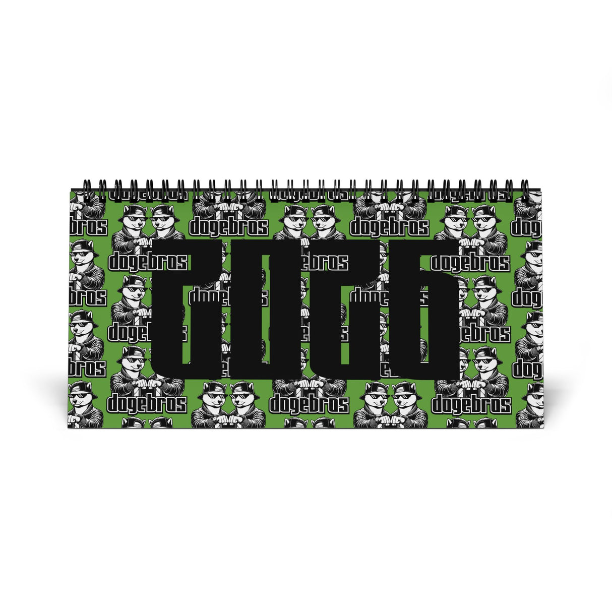 2026 DOGEBROS Desktop Calendar — Spiral-Bound Grid Monthly Planner