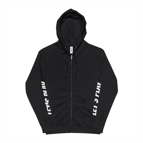 DOGEBROS "LET'S PLAY" Stylish Unisex Fleece Zip Up Hoodie - Cozy Casual Wear, Perfect for Everyday, Gifts, Trendy Layering, Great for Fall & Winter!