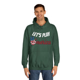 DOGEBROS "LET'S PLAY" Unisex College Hoodie with Vintage Americana Design | Cozy Casual Wear for College Students, Gift for Easter, 4th of July, Proud [...]