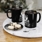 DOGEBROS Cool Coffee Mug | 11oz Black Cup for Dog Lovers, Gift for Him, Unique Office Mug, Fun Pet Lover Gift, Unique Coffee Cup