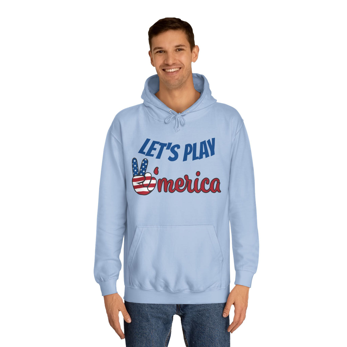 DOGEBROS "LET'S PLAY" Unisex College Hoodie with Vintage Americana Design | Cozy Casual Wear for College Students, Gift for Easter, 4th of July, Proud [...]