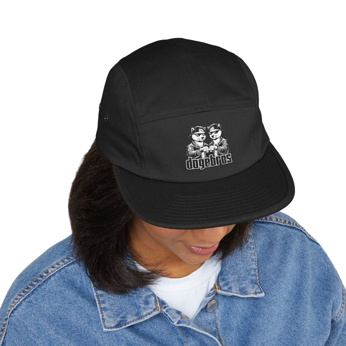 DOGEBROS "TRENDY" 5-Panel Cap, Embroidered Hat, Casual Streetwear, Gift for Dog Lovers, Summer Accessory