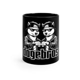 DOGEBROS Cool Coffee Mug | 11oz Black Cup for Dog Lovers, Gift for Him, Unique Office Mug, Fun Pet Lover Gift, Unique Coffee Cup