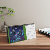 2026 DOGEBROS Desktop Calendar — Spiral-Bound Grid Monthly Planner