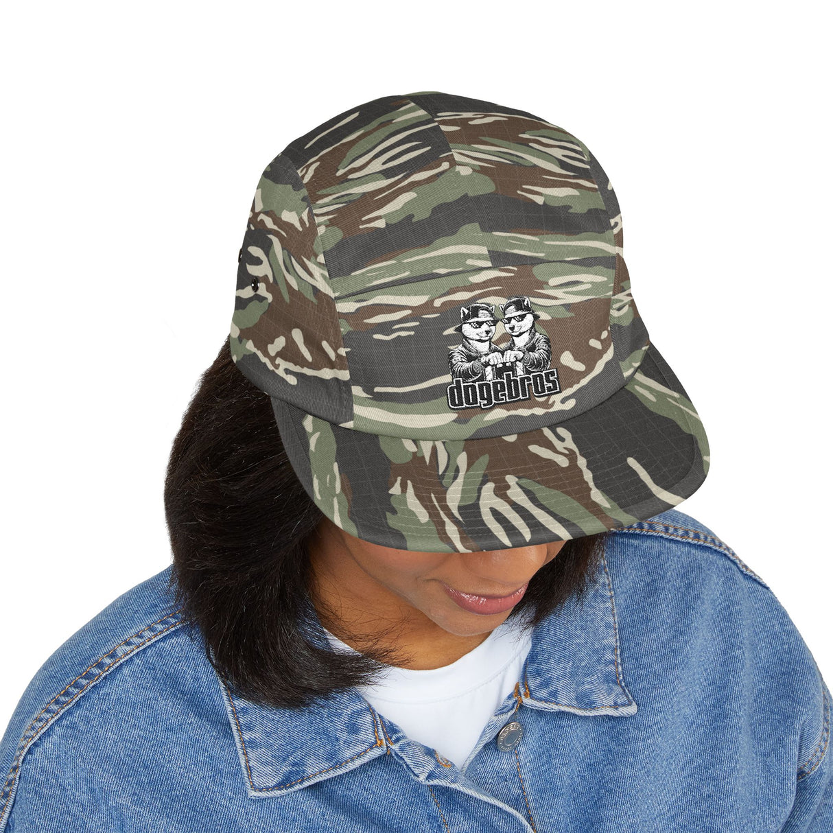 DOGEBROS "TRENDY" 5-Panel Cap, Embroidered Hat, Casual Streetwear, Gift for Dog Lovers, Summer Accessory