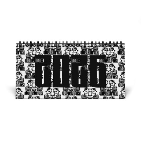 2026 DOGEBROS Desktop Calendar — Spiral-Bound Grid Monthly Planner