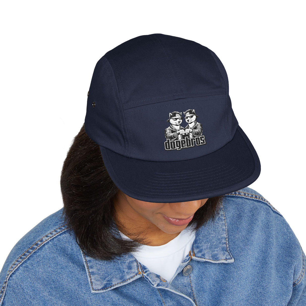 DOGEBROS "TRENDY" 5-Panel Cap, Embroidered Hat, Casual Streetwear, Gift for Dog Lovers, Summer Accessory