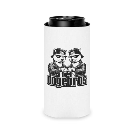 DOGEBROS Funny Can Cooler, Dog-Themed Party Favors, Perfect for BBQs, Tailgates, Gifts for Dog Lovers, Unique Drink Holder - WHITE