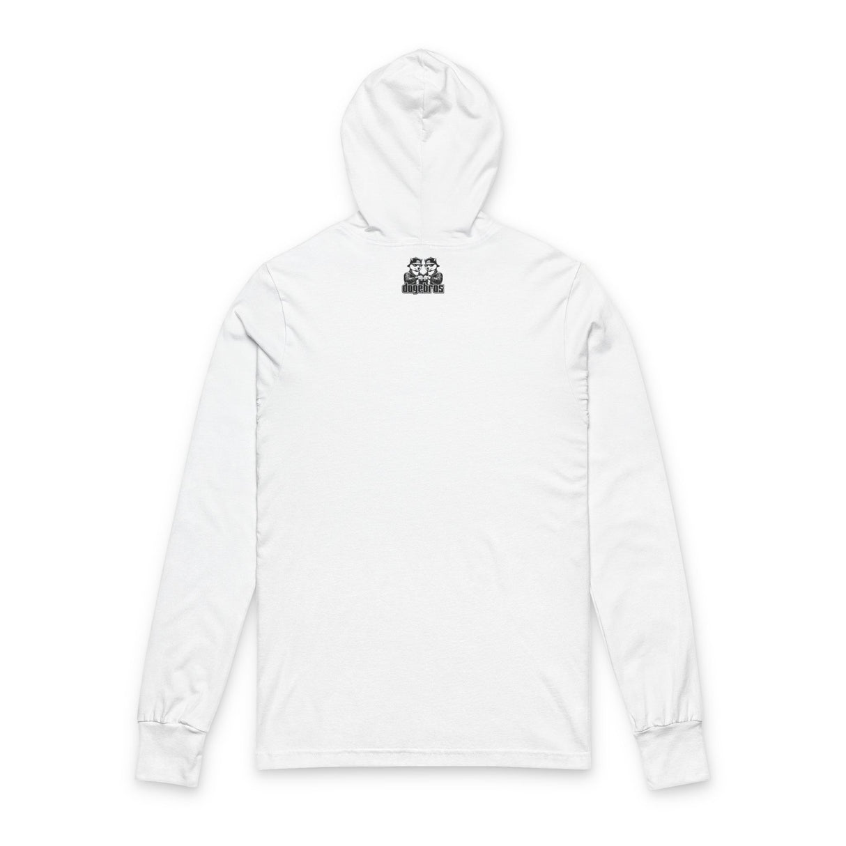 DOGEBROS Unisex Hooded Long Sleeve Tee with Abstract Design, Casual Tee, Gift for Her/Him, Summer Wear, Outdoor Apparel, Trendy Streetwear