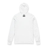 DOGEBROS Unisex Hooded Long Sleeve Tee with Abstract Design, Casual Tee, Gift for Her/Him, Summer Wear, Outdoor Apparel, Trendy Streetwear
