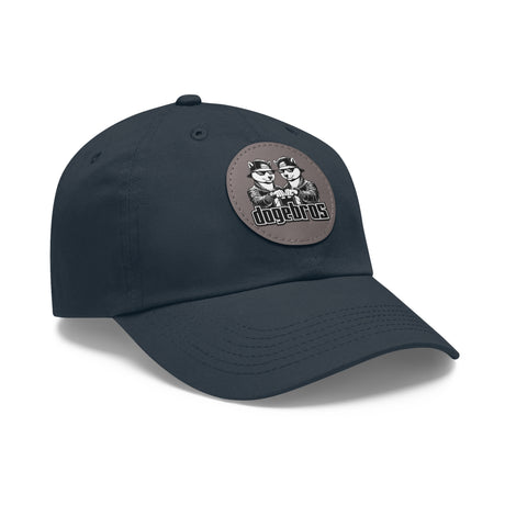 DOGEBROS Stylish Hat with Leather Patch, Casual Cap, Unique Gift for Dads, Trendy Accessories, Perfect for Everyday Wear or Special Occasions