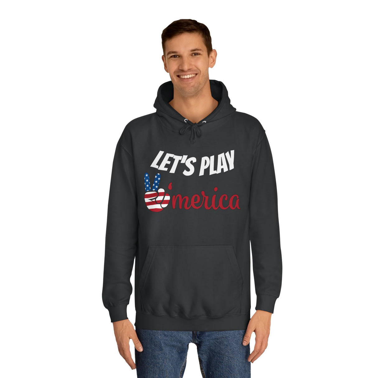 DOGEBROS "LET'S PLAY" Unisex College Hoodie with Vintage Americana Design | Cozy Casual Wear for College Students, Gift for Easter, 4th of July, Proud [...]