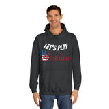 DOGEBROS "LET'S PLAY" Unisex College Hoodie with Vintage Americana Design | Cozy Casual Wear for College Students, Gift for Easter, 4th of July, Proud [...]