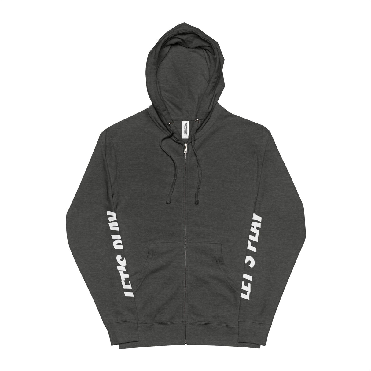 DOGEBROS "LET'S PLAY" Stylish Unisex Fleece Zip Up Hoodie - Cozy Casual Wear, Perfect for Everyday, Gifts, Trendy Layering, Great for Fall & Winter!