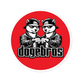 DOGEBROS "COOL ROUND" Stickers | Fun Laptop Decals, Unique Party Favors, Trendy Car Stickers, Gift for Dog Lovers