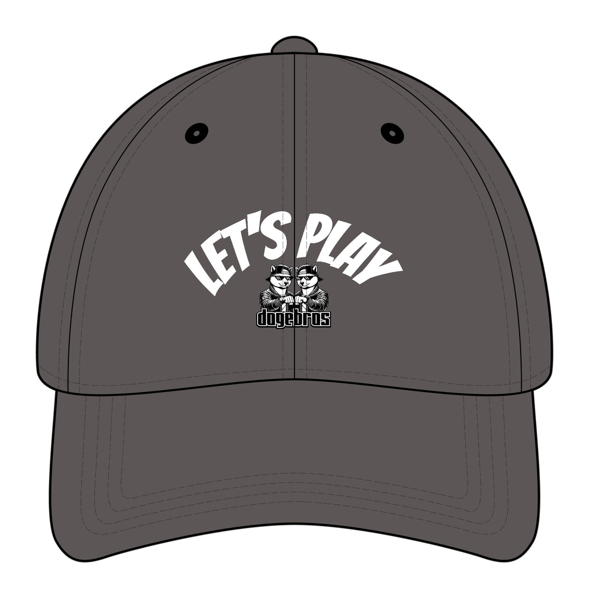 DOGEBROS "LET'S PLAY" Relaxed Classic Cap  | Fun Accessory, Streetwear Fashion, Gift for all, Casual Headwear