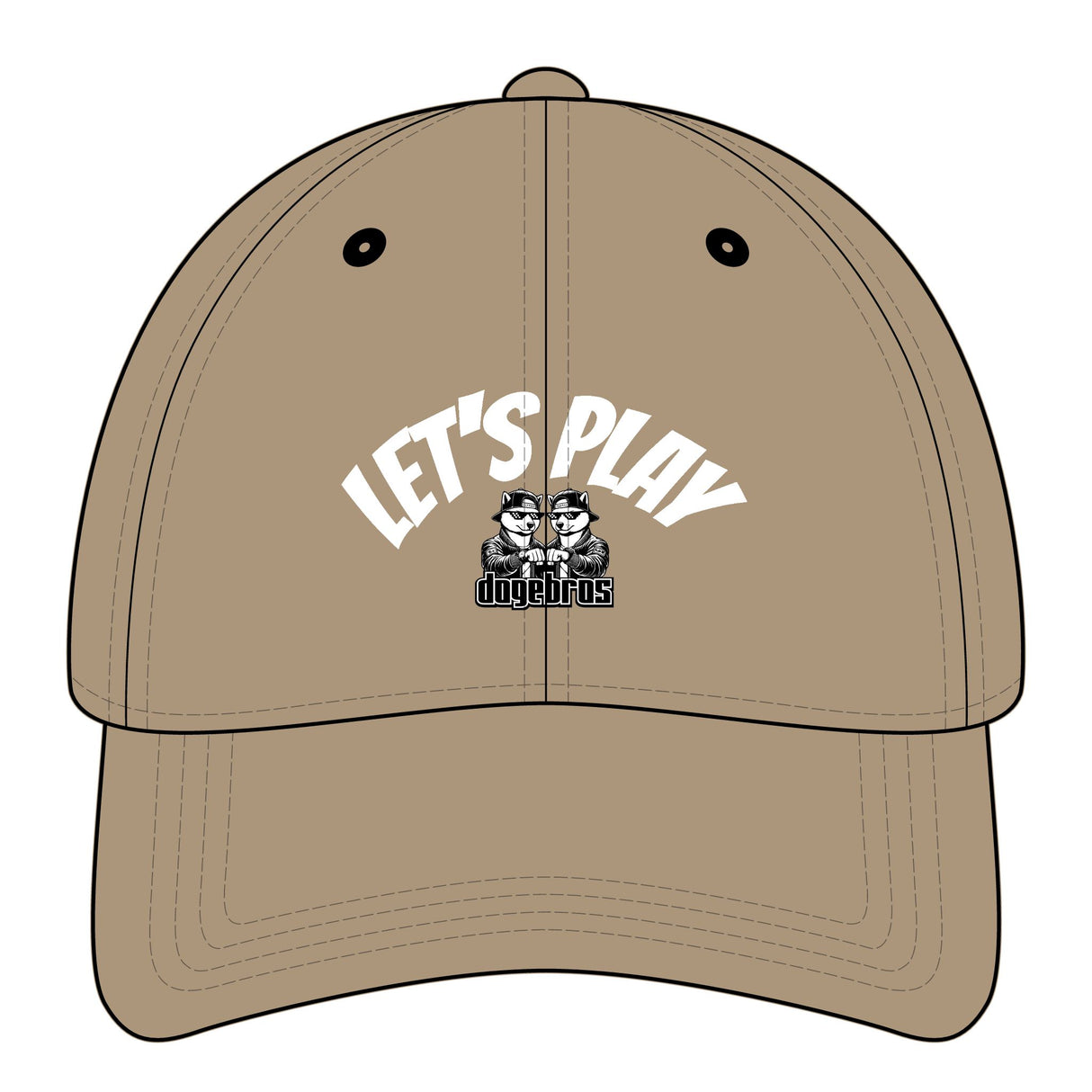 DOGEBROS "LET'S PLAY" Relaxed Classic Cap  | Fun Accessory, Streetwear Fashion, Gift for all, Casual Headwear