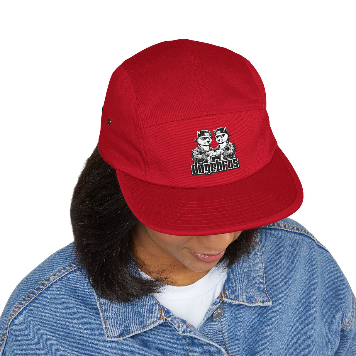 DOGEBROS "TRENDY" 5-Panel Cap, Embroidered Hat, Casual Streetwear, Gift for Dog Lovers, Summer Accessory