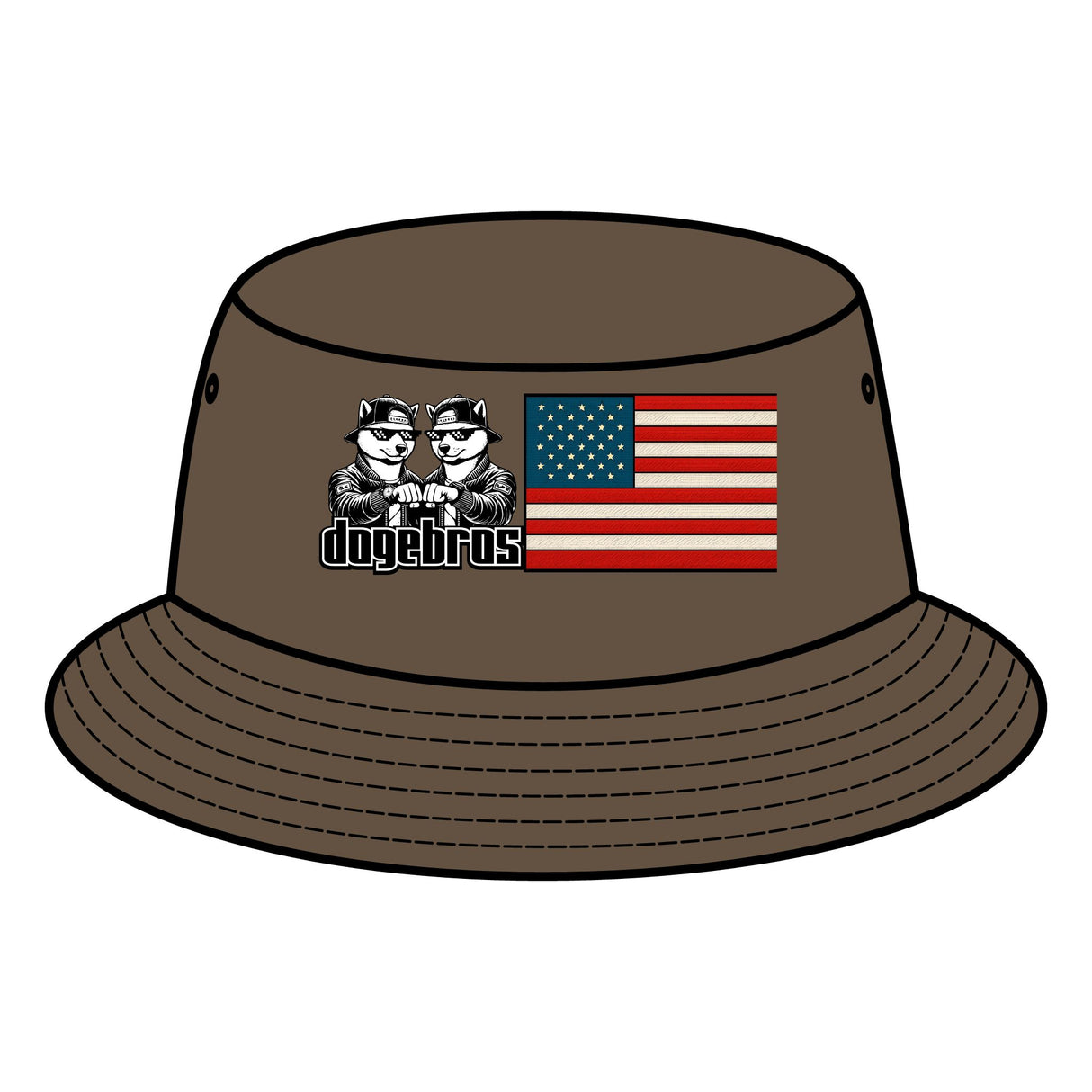 DOGEBROS "ORIGINAL USA" Bucket Hat | Trendy Beachwear, Outdoor Adventure Sun Hat, Unique Gift for Friends, Casual Fashion Accessory