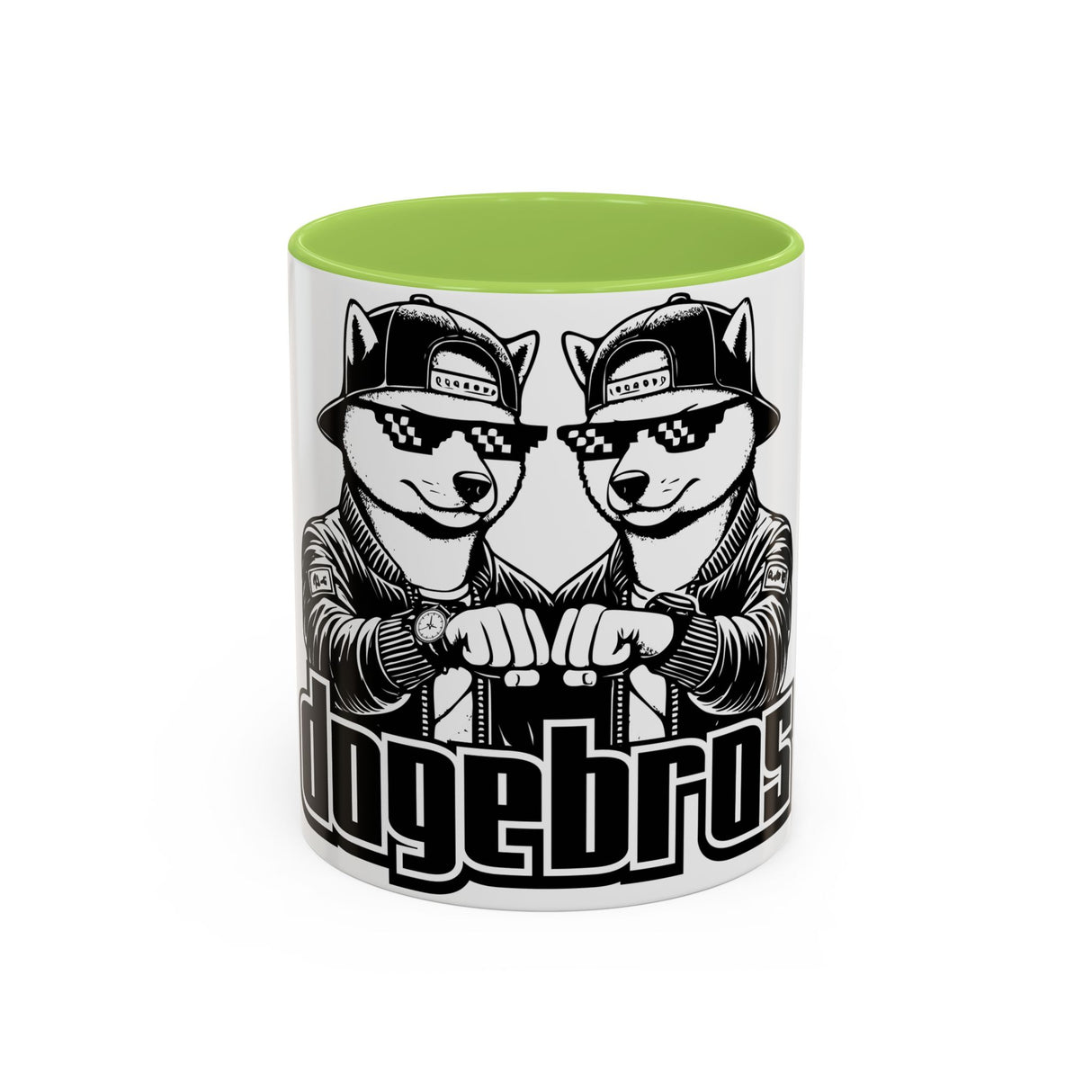 DOGEBROS Coffee Mug, Funny Dog Mug, Gift for Dog Lovers, Unique Cat Mug, Cool Pet Lover Cup, Black Handle Ceramic Mug