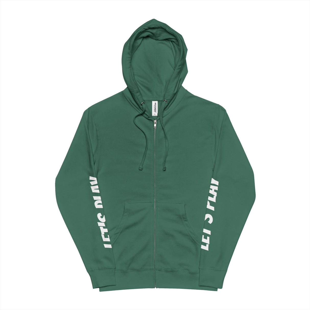DOGEBROS "LET'S PLAY" Stylish Unisex Fleece Zip Up Hoodie - Cozy Casual Wear, Perfect for Everyday, Gifts, Trendy Layering, Great for Fall & Winter!