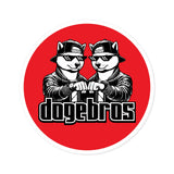 DOGEBROS "COOL ROUND" Stickers | Fun Laptop Decals, Unique Party Favors, Trendy Car Stickers, Gift for Dog Lovers