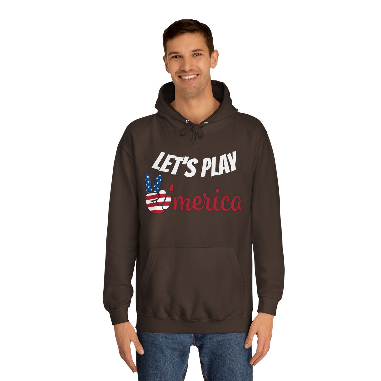 DOGEBROS "LET'S PLAY" Unisex College Hoodie with Vintage Americana Design | Cozy Casual Wear for College Students, Gift for Easter, 4th of July, Proud [...]