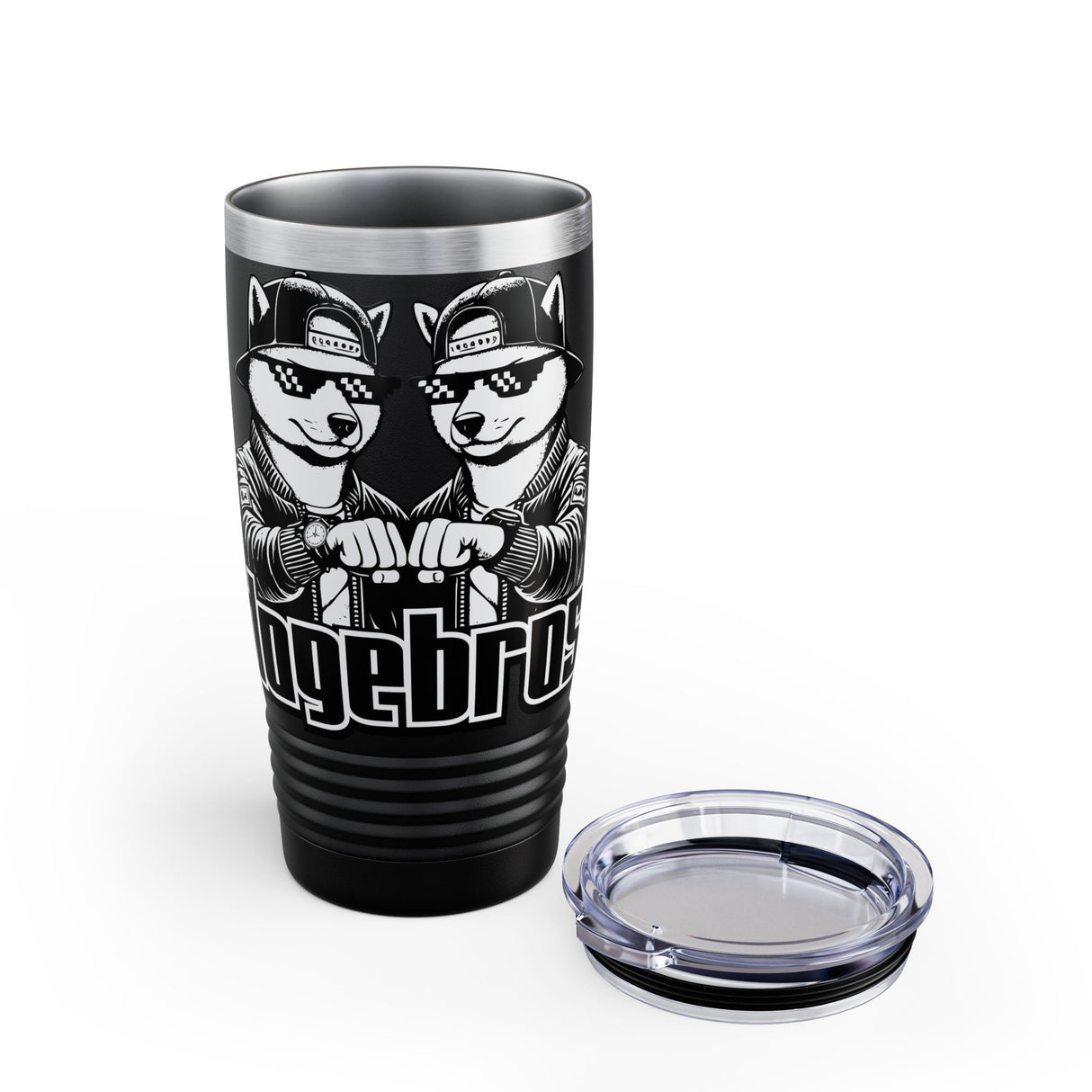 DOGEBROS "COOL" Ringneck Tumbler, 20oz - Perfect Gift for Dog Lovers, Travel Mug, Insulated Drinkware, Unique Coffee Cup, Funny Pet-Themed
