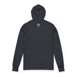 DOGEBROS Unisex Hooded Long Sleeve Tee with Abstract Design, Casual Tee, Gift for Her/Him, Summer Wear, Outdoor Apparel, Trendy Streetwear