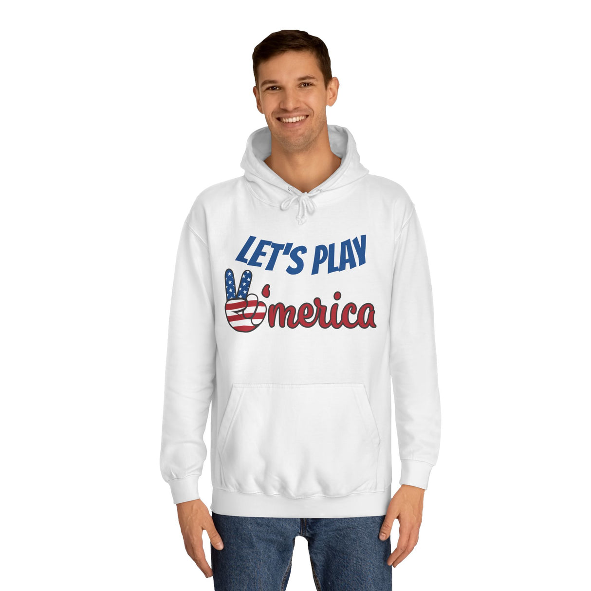 DOGEBROS "LET'S PLAY" Unisex College Hoodie with Vintage Americana Design | Cozy Casual Wear for College Students, Gift for Easter, 4th of July, Proud [...]
