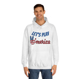DOGEBROS "LET'S PLAY" Unisex College Hoodie with Vintage Americana Design | Cozy Casual Wear for College Students, Gift for Easter, 4th of July, Proud [...]